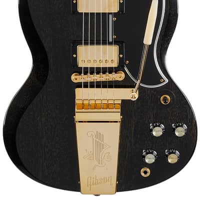 Gibson Custom Shop 1964 SG Standard Maestro TV Black Gold Gloss image 4