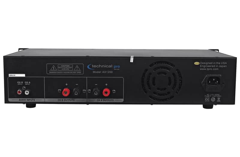 New Technical Pro AX1200 1200 Watt 2-Channel Amplifier 2U Rack DJ Power Amp image 1