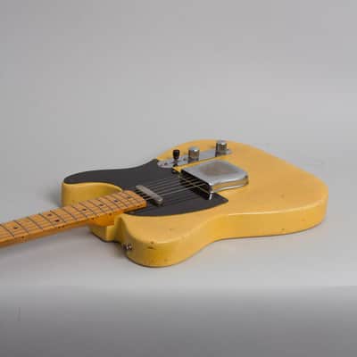 Fender Telecaster Solid Body Electric Guitar (1952), ser. #5117, molded plastic hard shell case. image 7