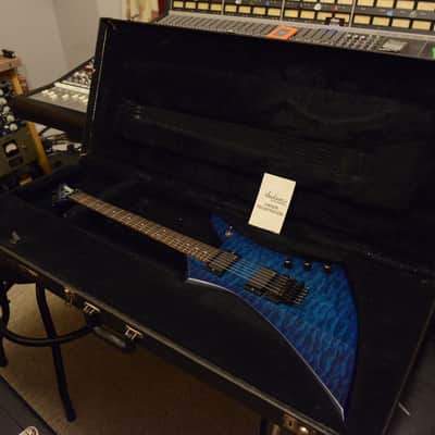 1985 USA Jackson San Dimas Custom Shop Kelly KE2 EMG 81 85 Floyd Rose Blue Quilt Quilted Maple Top image 1