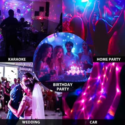 [3-Pack] Disco Ball DJ Party Lights Sound Activated with Remote Control Strobe Lamp 7 Modes Stage Light for Home Room Dance Parties Karaoke Halloween Christmas Birthday Decorations image 9