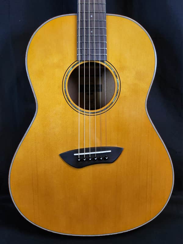 Yamaha CSF3M All-Solid Parlor Guitar, Piezo Pickup, Vintage Natural, W/Bag image 1