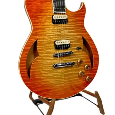 Marchione 59 Burst Semi Hollow Body 2022 Cherry Burst w/ Premium Calton HSC, NEW (Authorized Dealer) image 2