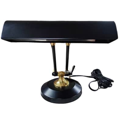 House Of Troy Piano And Desk Lamp 10' Shade Black And Polished Brass P10-150-617 image 1