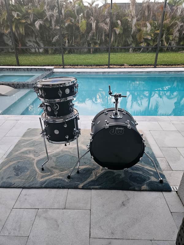 DW Design Series Mini-Pro 10/13/16/5x13" 4pc Shell Pack 2015 - Present - Black Satin image 1