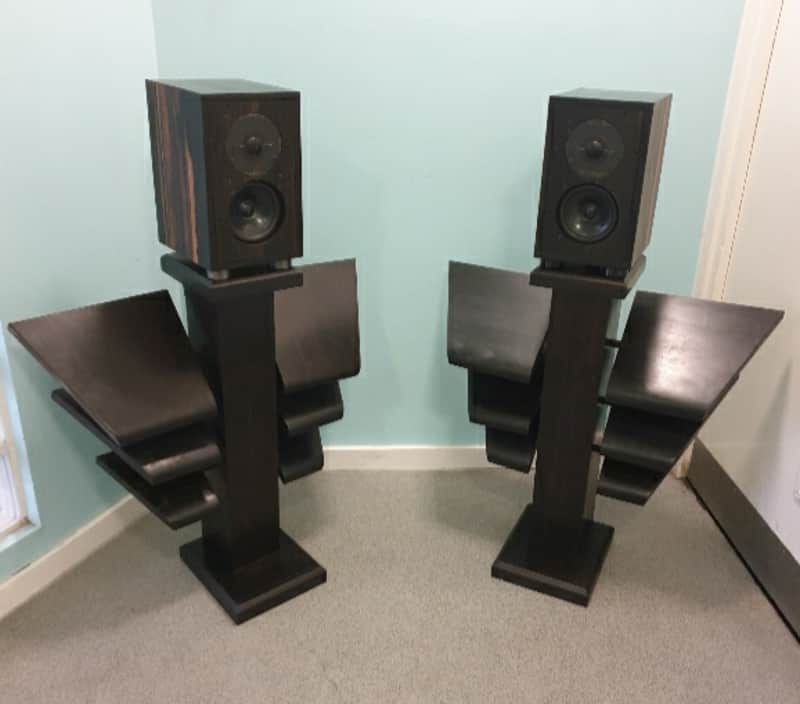 Shun Mook BBC LS3/5a Speakers 1980s - Real Ebony wood image 1