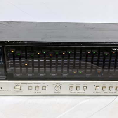 Rare Denon DE-70 Dual 12 Band Stereo Graphic Equalizer MIJ 1980's Black image 4