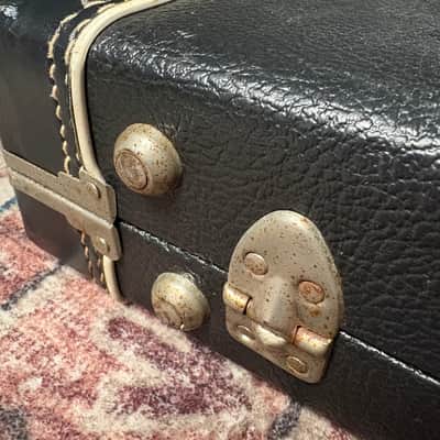 1970s-1980s Fender Mustang Musicmaster Lead I II III Vintage Black Tolex Hardshell Case! image 7