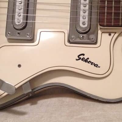 1960's Sekova White Hollowbody Electric Guitar Japan MIJ image 4