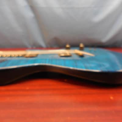 Godin LGX-SA with AAA Flame Maple Top 2010s - Trans Blue Flame image 10