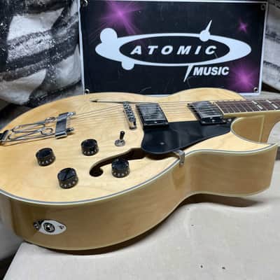 Glen Burton GE775-NT Chicago Hollowbody Archtop Jazz Box Guitar Natural image 7