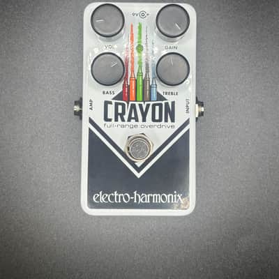 Electro-Harmonix Crayon 69 Full-Range Overdrive 2015 - Present - White with Vertical Crayons image 1