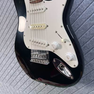 Squier Stratocaster Mini Piano Black KILLER FLAME MAPLE NECK! In-USA Setup and Fret Polish image 2