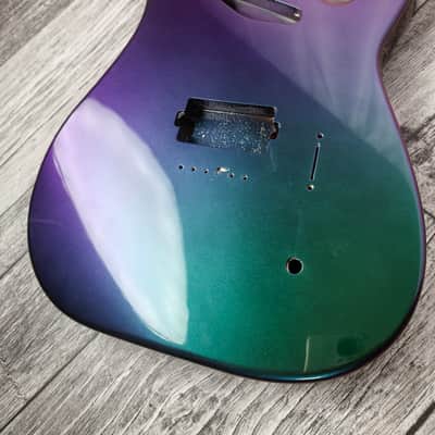 Havok Hard Tail Chameleon 2pc Mahogany Guitar S type, HS config Custom Guitar Body. 80' style image 6
