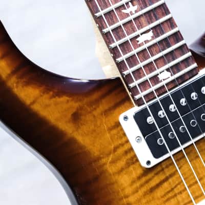 PRS CE 24 Bolt-On Pattern Thin Black Amber Nitro Finish Electric Guitar w/Bag image 5