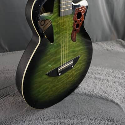 Nikko Guitar 3823 - Quilted Green Acoustic Guitar image 1