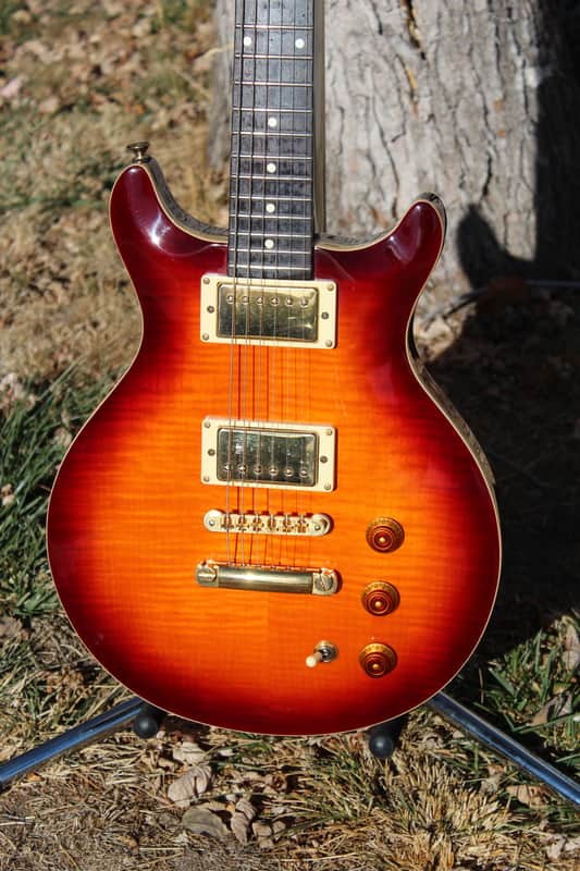 90's Hamer Studio FMT Archtop Sunburst Flame Maple Top Guitar