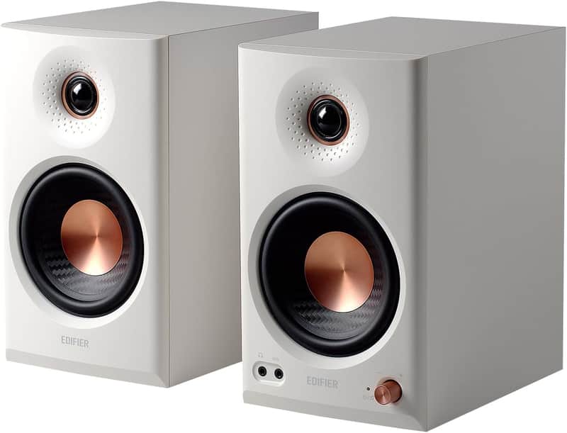 Edifier MR4.5 Bi-Amped Studio Monitor, 80W RMS Bookshelf Speakers - White image 1