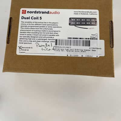Nordstrand Dual Coil 5-String Soapbar Bass Pickup Set, Parallel Wind, Black image 4