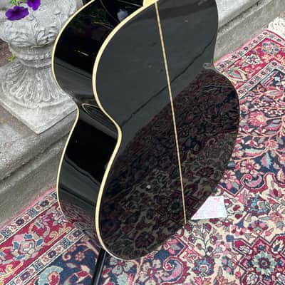 2005 MIK Epiphone EJ-200 EB “Jumbo” Acoustic Guitar ~ Shiny Gloss Ebony Finish, Mustache Bridge, Decorated Fretboard *SALE* image 18