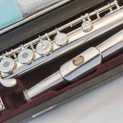 Yamaha YFL-584H (YFL-587H) Professional Flute All Silver Open-hole *Made in Japan *Cleaned & Serviced image 6