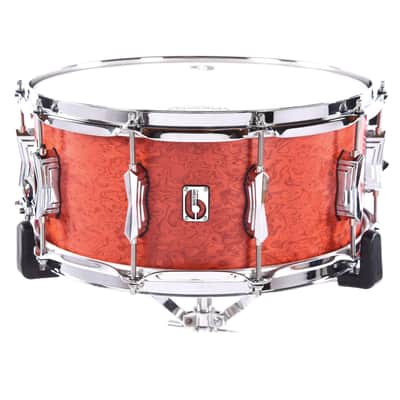 British Drum Company Legend Series 14x6.5" 10-Lug Birch Snare Drum 2016 - 2020 - Buckingham Scarlett image 4