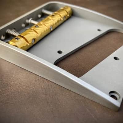 Van Dyke-Harms Telecaster Bridge w/front attachment points and Monolithic Saddle Combo 2023 - Stainless Steel image 1