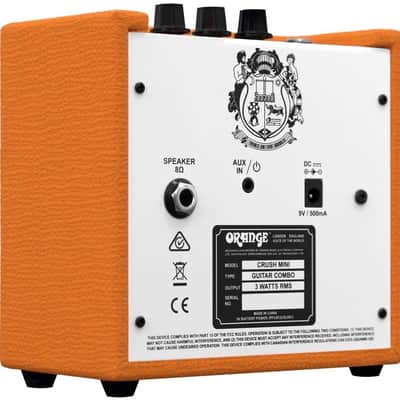 Orange Crush Mini Guitar Combo Amplifier (3 Watts), Orange image 4