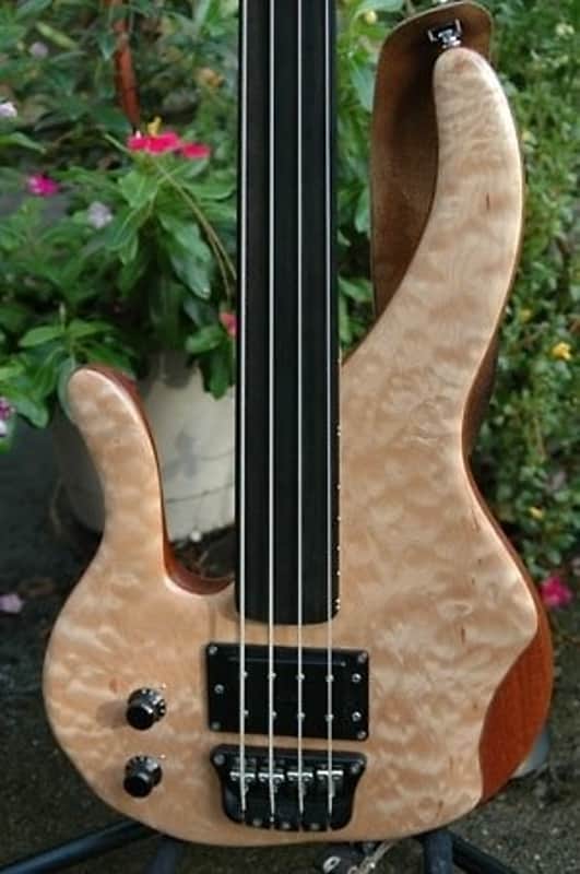 Wal 3-Octave Fretless Custom 2005 Quilted Maple Facings EXTREMELY RARE!! image 1