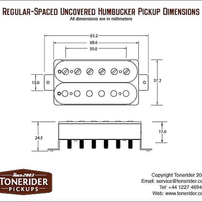 Tonerider Alnico IV Classics Humbucker Pickup Neck cream image 2