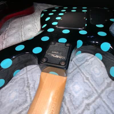 Final Reduction!  1986 Kramer Nightswan in Gloss Black with Blue Polka Dots! All Original! image 17