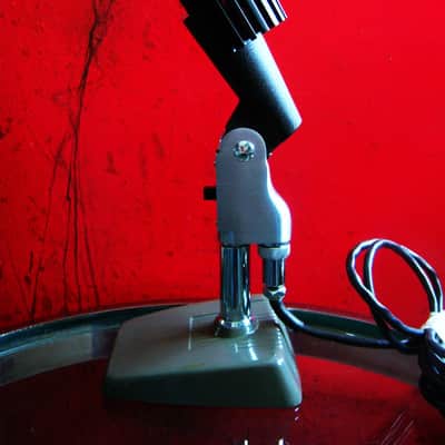 Vintage RARE 1960's Aiwa DM-47 dynamic cardioid microphone High Z w cable & stand Olson Monarch Lafayette image 8
