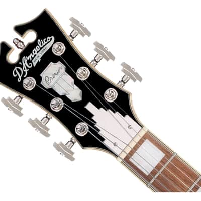 D'Angelico Premier Mini DC Semi-Hollow Guitar - Burnt Red - Open Box image 4