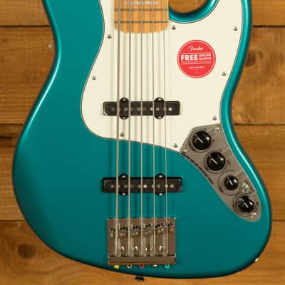 Squier Classic Vibe Active 70s Jazz Bass V - Maple - Ocean Turquoise - 5-String image 1