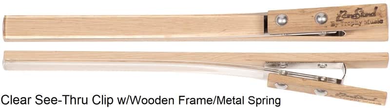 Band Stand Wooden Music Clip Holder Clear See-Thru, Stage, Band & Orchestra, Home (each) image 1