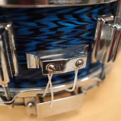 1969 Rogers Dyna-Sonic Wood 5x14" Snare Drum (Blue Onyx) image 16
