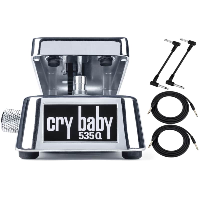 Dunlop 535Q-C Cry Baby Multi-Wah Guitar Effects Pedal, Chrome with Cables image 1