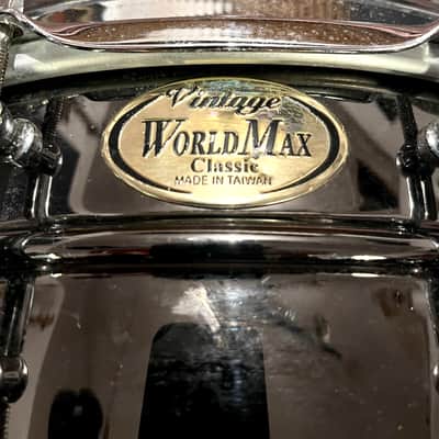 Worldmax (vintage classic) 14 x 5 Black Brass Snare Drum image 5