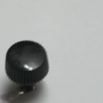ONE used genuine Boss thumb screw (black hard plastic head) 1990s -2010s - HEAD: Black hard plastic- Top Side has light surface cloudiness, outer sides are ribbed - have some tiny nicks /  threaded shaft is silver color metal (but has discoloration) image 8