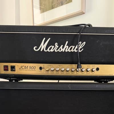 Marshall JCM 900 Model 4100 Hi Gain Dual Reverb 2-Channel 100-Watt Guitar Amp Head 1990 - 1999 - White image 1