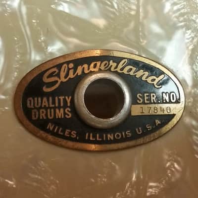 Slingerland Hollywood Ace 5.5x14" 8-Lug Snare Drum 1960s White Marine Pearl image 5