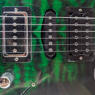 Ibanez GRX70QA-TEB Gio 2016 - Present - Transparent Emerald Burst with custom pickups image 7