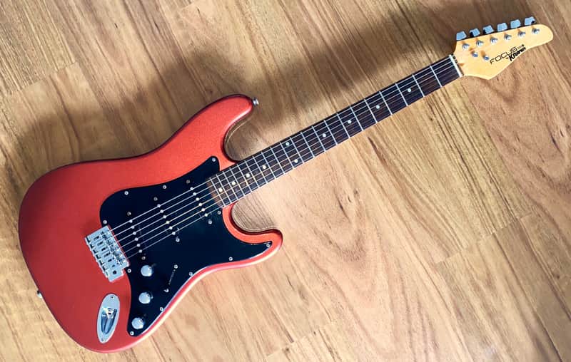 Vintage Kramer Focus 111S Strat Styled Electric Guitar Stunning Blood Salmon! image 1