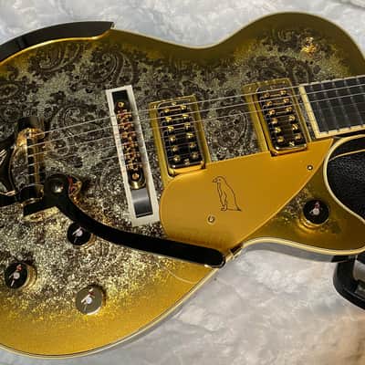 NEW ! Gretsch G6134TG Limited Edition Paisley Penguin String-Thru Bigsby Gold Paisley - Authorized Dealer image 5