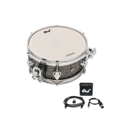 Drum Workshop DWe 5x10 333 Side Snare Drum, Black Galaxy, w/DrumLink Hub image 1