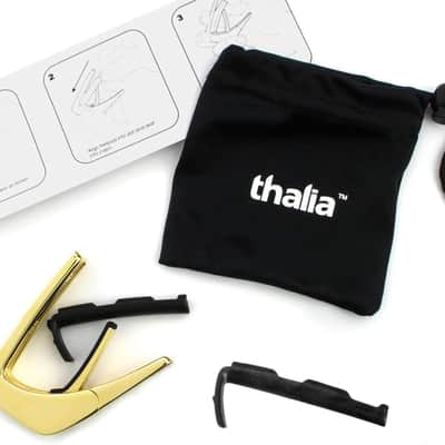 Thalia Premium Series Guitar Capo - Vintage Pearl Save The Bees, 24k Gold image 4