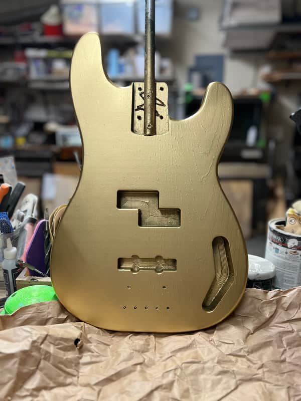 Madlad Instruments AU79 Gold Goldtop PJ-Route Precision Bass PBass Matte Finished Body (made with pride in north Texas) image 1
