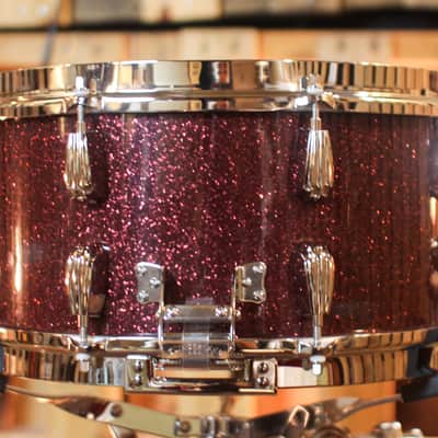 Slingerland 7x14 Radio King Solid Maple Maroon Glass Snare Drum image 3