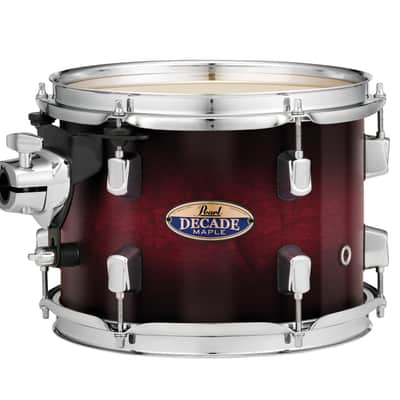 Pearl Decade Maple 8x7" Deep Red Burst Lacquer #261 Rack Tom Tom Drum w/Opti-Loc Mount | WorldShip | NEW | Authorized Dealer image 1