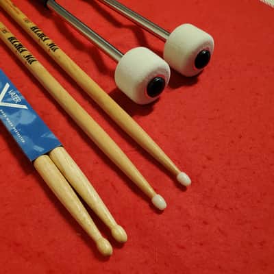 6 Piece "Vic Firth & Vater" 5A Drumsticks & Mallets Lot - Save $ image 3